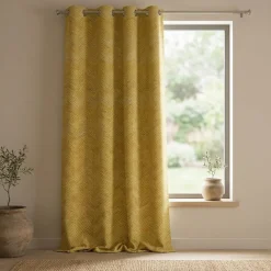 Cortinado zig zag mostarda 140x270