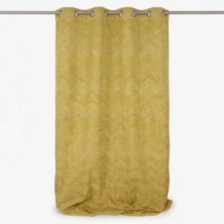 Cortinado zig zag mostarda 140x270