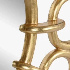Espelho de Parede Corrente Dourado