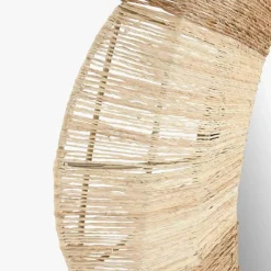 Espelho de Parede Flor em Rattan dois tons