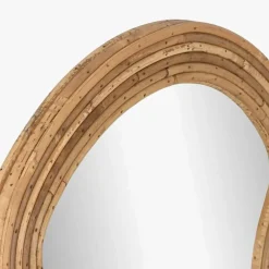 Espelho de Parede Orgânico em Rattan