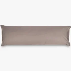 Fronha Almofada de Dormir Algodão Percal Cinza 45x155