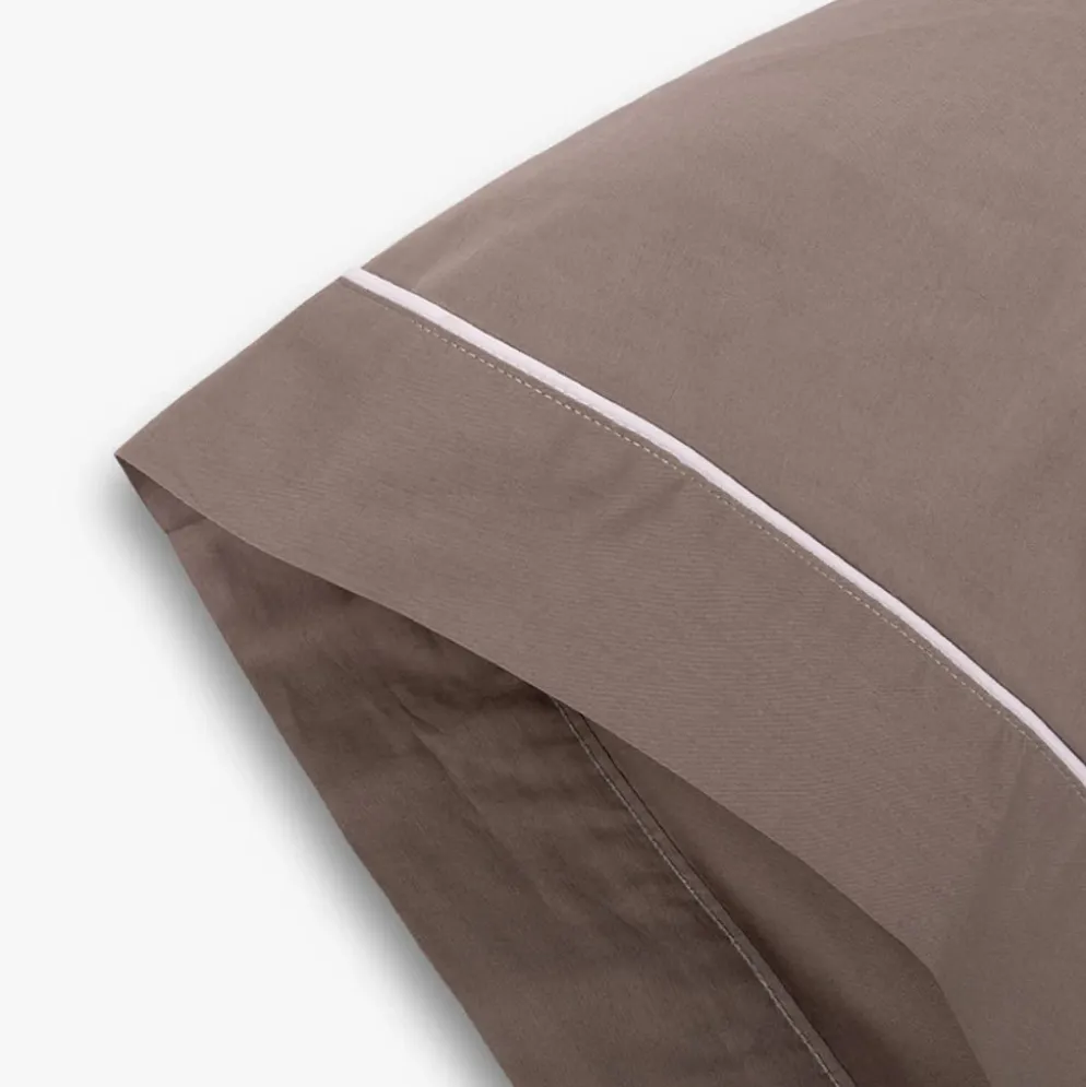 Fronha Almofada de Dormir Algodão Percal Cinza 45x155