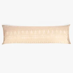 Fronha para Almofada de Dormir Bege e Branco 45x155