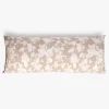Fronha para Almofada de Dormir Flores Bege e Branco 45x155