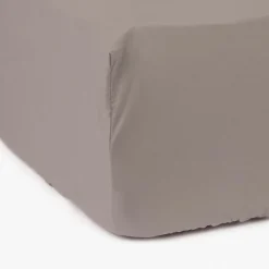 Lençol Ajustável Algodão Percal Cinza 90x200+30