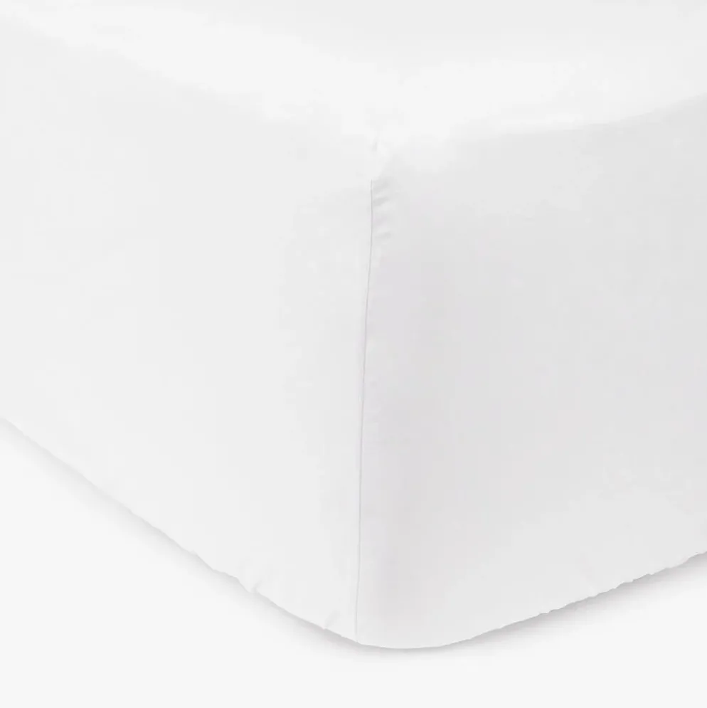 Lençol Ajustável Algodão Percal Branco 90x200+30