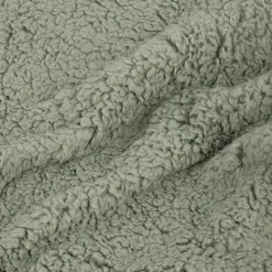 Manta de Tricot Trançando com Sherpa Verde