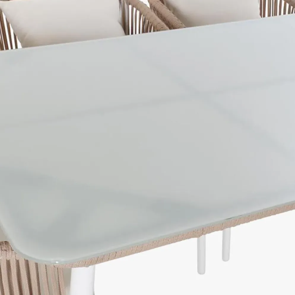 Mesa com 6 cadeiras em Metal 160x90x75