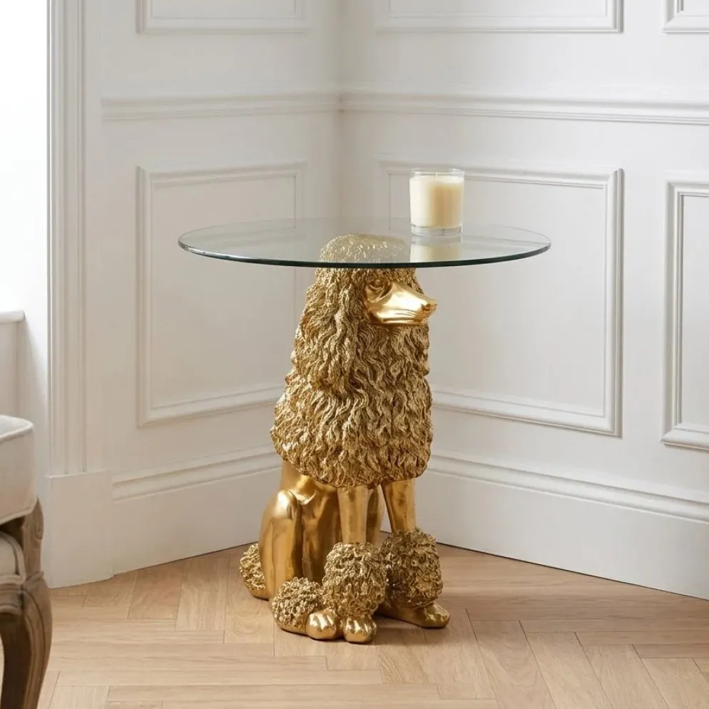 Mesa de Apoio Caniche Dourado