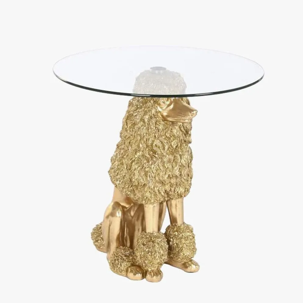 Mesa de Apoio Caniche Dourado