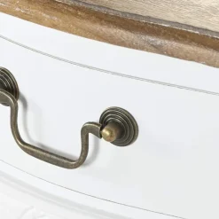Mesa de Cabeceira Branca com Uma Gaveta