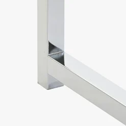 Mesa de Centro Branco (2 Peças) com Estrutura Metálica | 110x48x45 cm