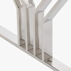 Mesa de Jantar em Vidro com Estrutura Cromada | 180X90X75