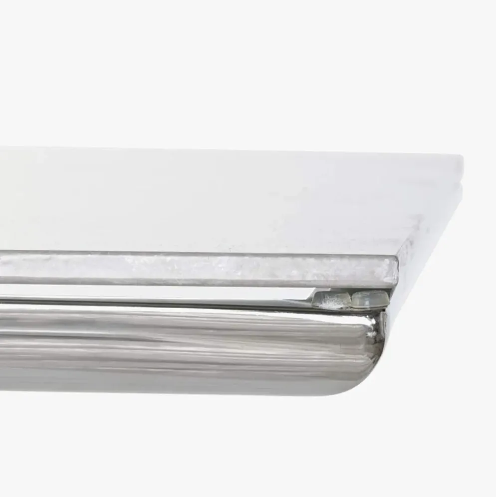 Mesa de Jantar Tampo Efeito Mármore e Estrutura Metálica | 180x90x75 cm