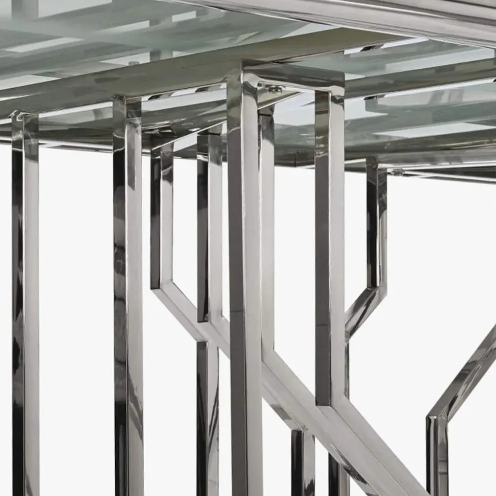 Mesa de Jantar Tampo Efeito Mármore e Estrutura Metálica | 180x90x75 cm
