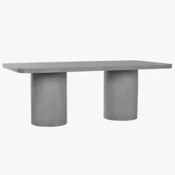 Mesa de Refeição Retangular Efeito Cimento