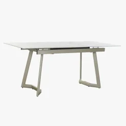 Mesa Jantar Tampo em Vidro Extensível | 140–180x80x76 cm