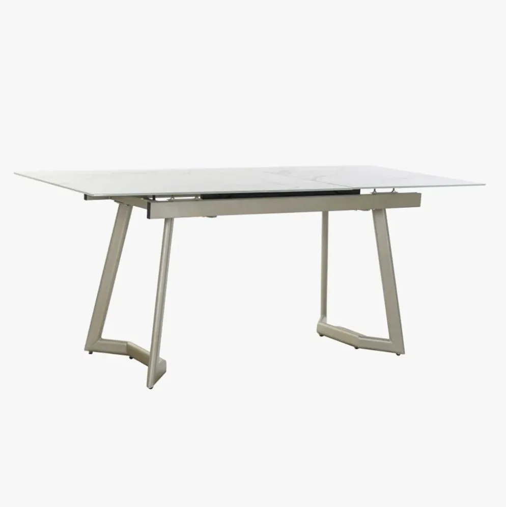 Mesa Jantar Tampo em Vidro Extensível | 140–180x80x76 cm