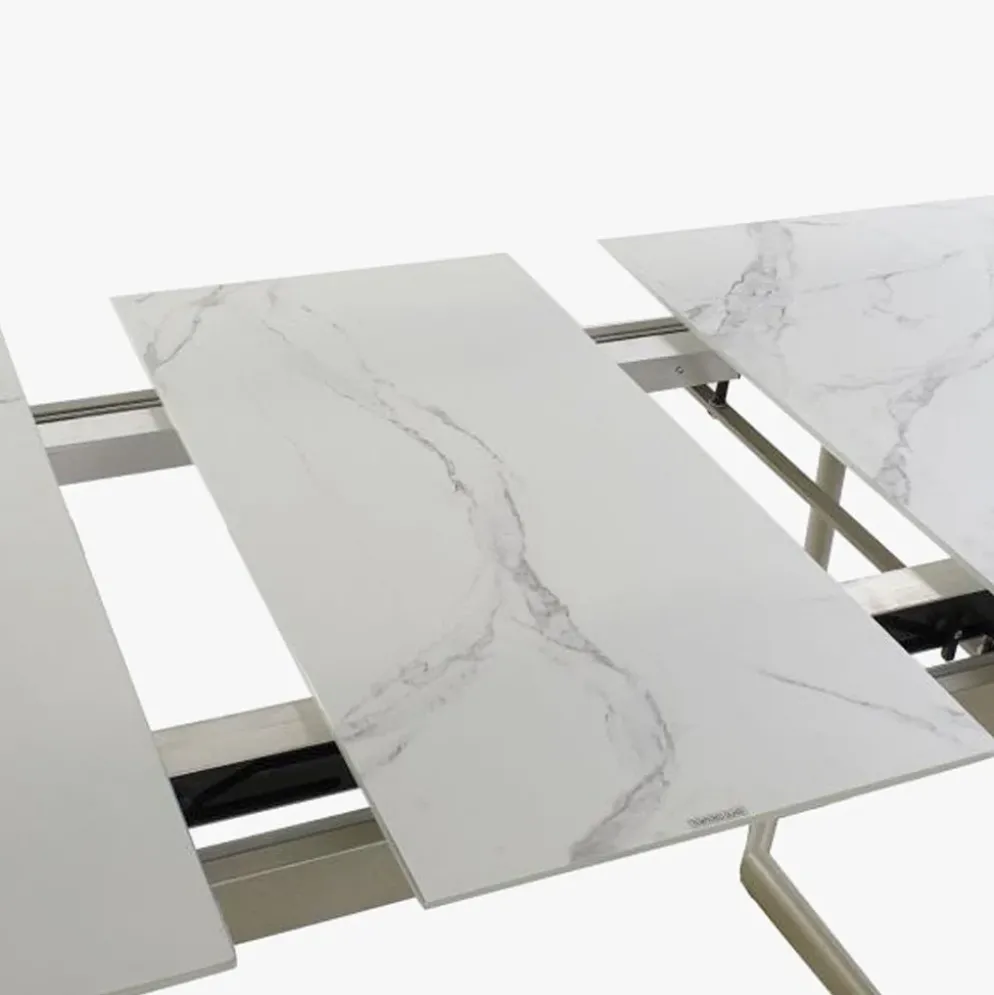Mesa Jantar Tampo em Vidro Extensível | 140–180x80x76 cm