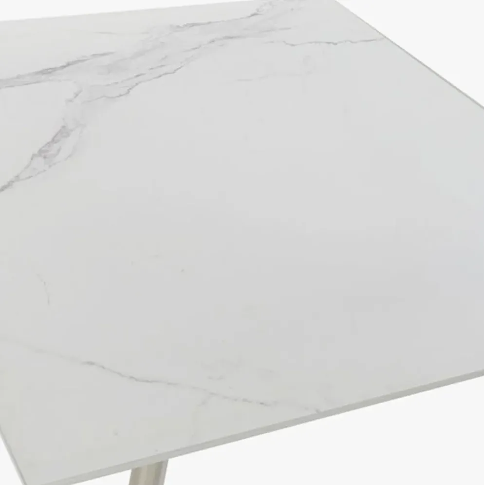 Mesa Jantar Tampo em Vidro Extensível | 140–180x80x76 cm