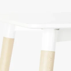 Mesa Retangular Branca Acabamento Bétula 120x80x74 EAMES