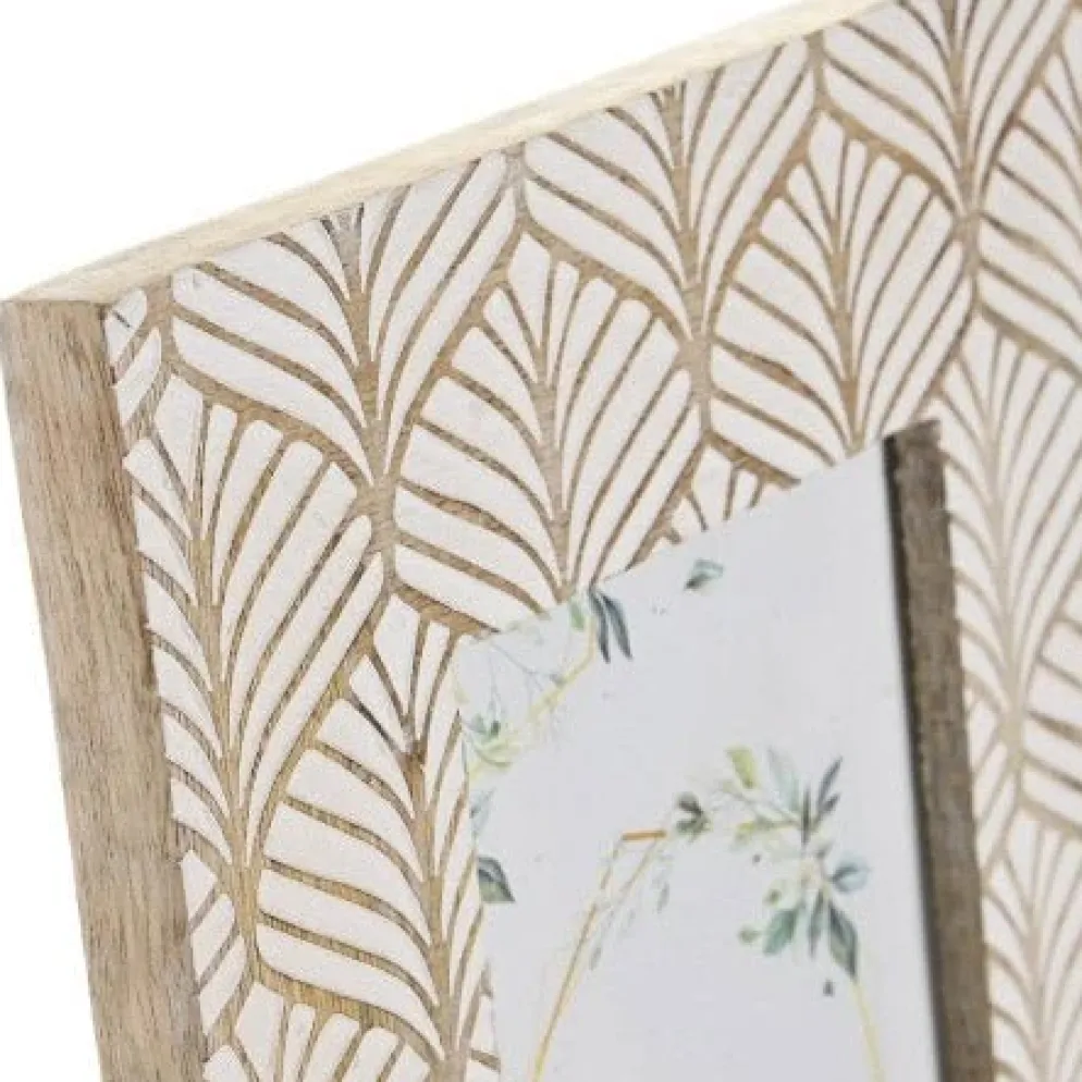 Moldura de Madeira com Folhas 13x18