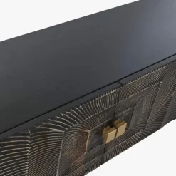 Móvel de Televisão de Metal e Madeira