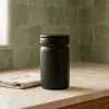 Pote grande em cerâmica preto