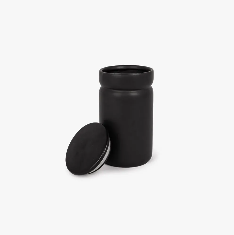 Pote grande em cerâmica preto