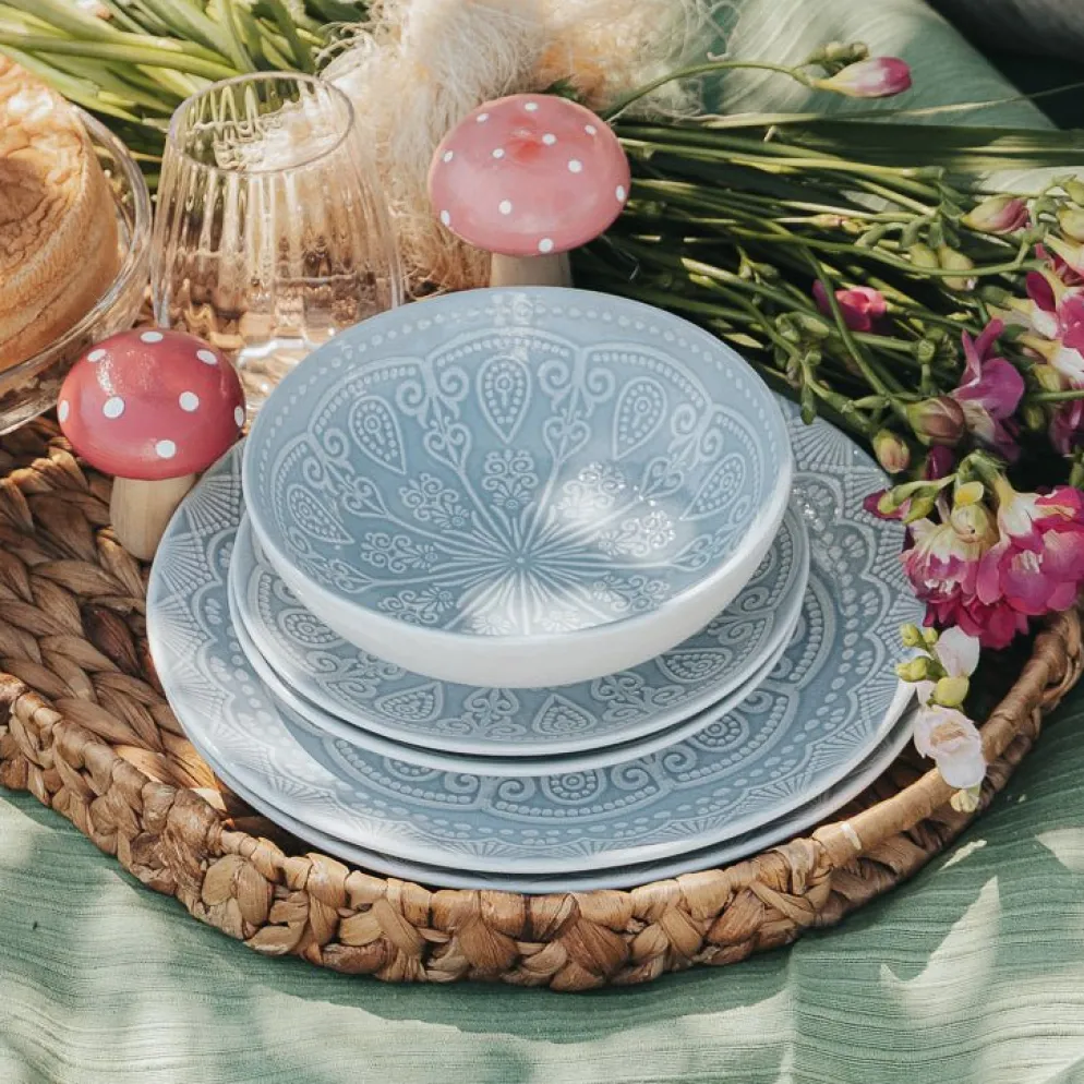 Prato de Sobremesa Mandalas Azul