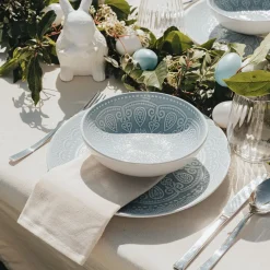 Prato de Sopa Mandalas Azul