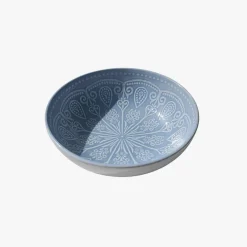 Prato de Sopa Mandalas Azul