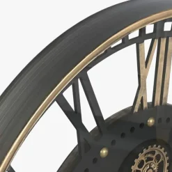 Relógio de Metal Preto e Dourado