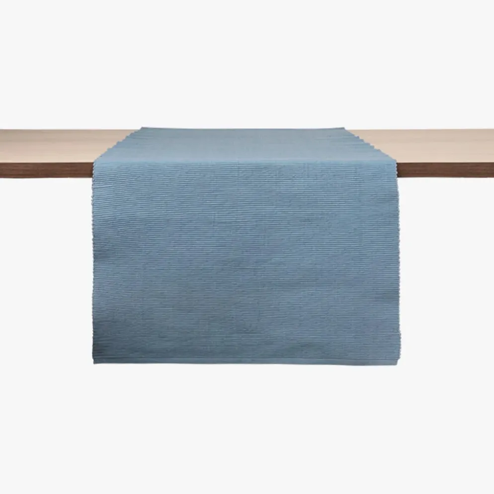 Runner para Mesa Algodão Azul