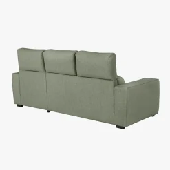 Sofá Cama com Chaise Longue Reversível e Encosto Reclinável