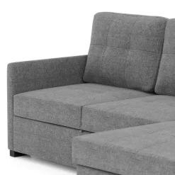 Sofá-cama com chaise longue reversível