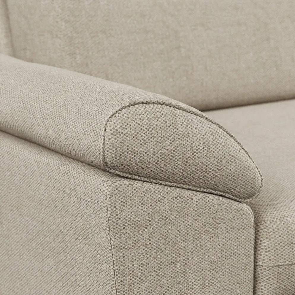 Sofá-cama com chaise longue reversível e arrumação