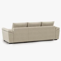 Sofá-cama com chaise longue reversível e arrumação