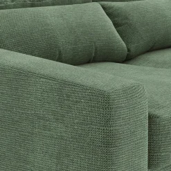 Sofá Cama com Chaise Longue Reversível, Assentos Deslizantes e Encosto Reclinável