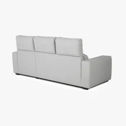 Sofá Cama com Chaise Longue Reversível e Encosto Reclinável