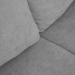 Sofá cama com chaise longue reversível e almofadas soltas