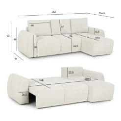 Sofá Cama 3 Lugares com CHL Reversivel