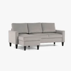 Sofá compacto com chaise longue reversível