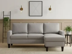 Sofá compacto com chaise longue reversível