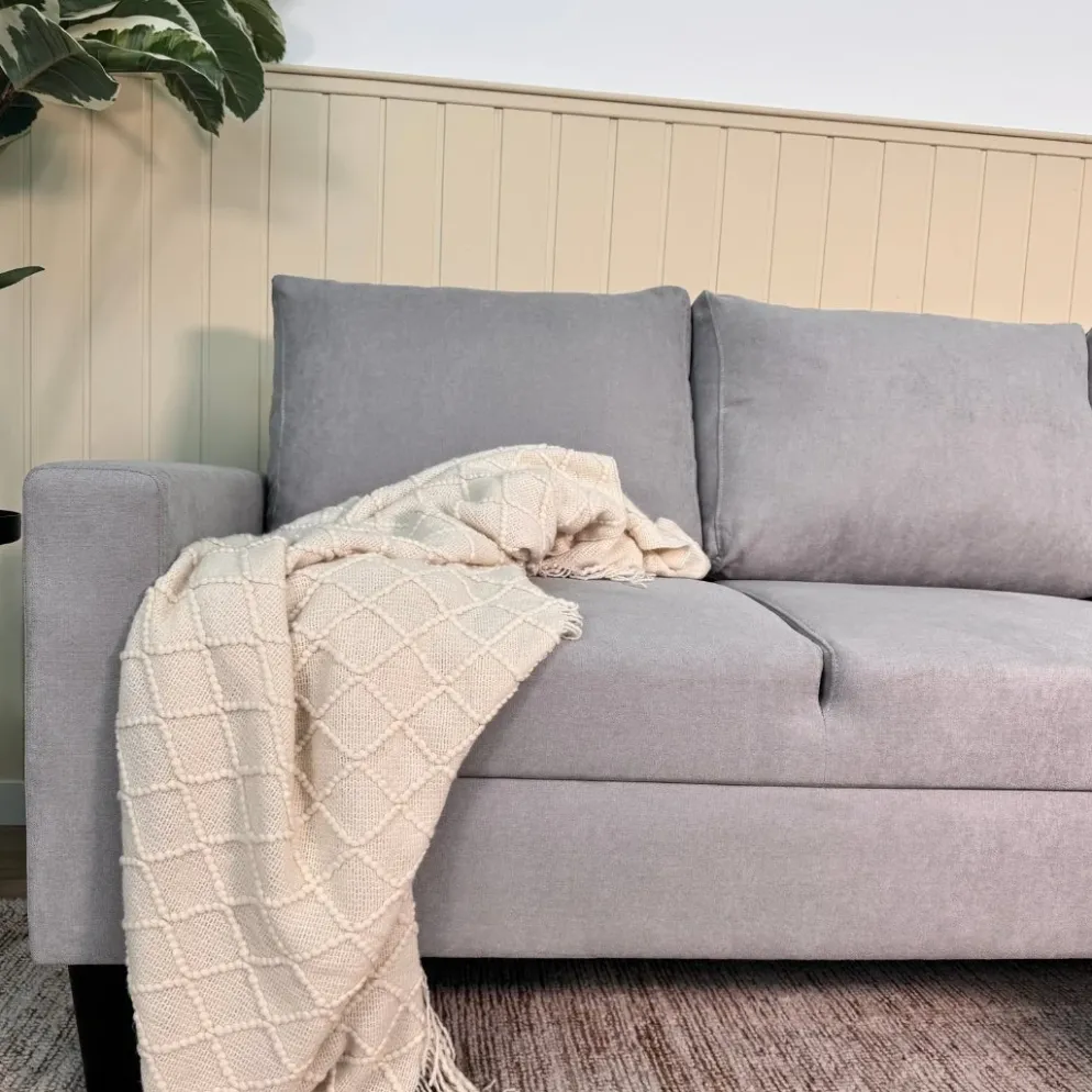 Sofá compacto com chaise longue reversível