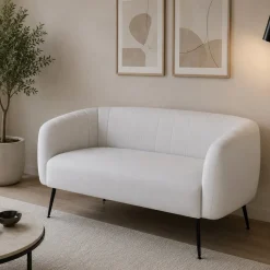 Sofá 2L Bege 129x75x73