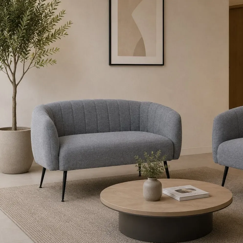 Sofá 2L Cinza 129x75x73