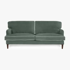 Sofá 3 Lugares Com Perfis em Bege 200x94x86