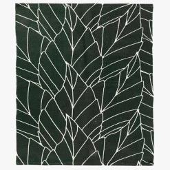 Tapete algodão folhas verde 200x300